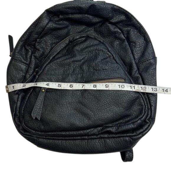 Under One Sky Solid Black Pebbled Leather Backpack w/ Multiple Pockets, NWT! - Picture 10 of 11